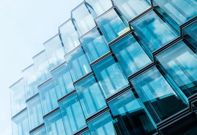 angular building glass facade