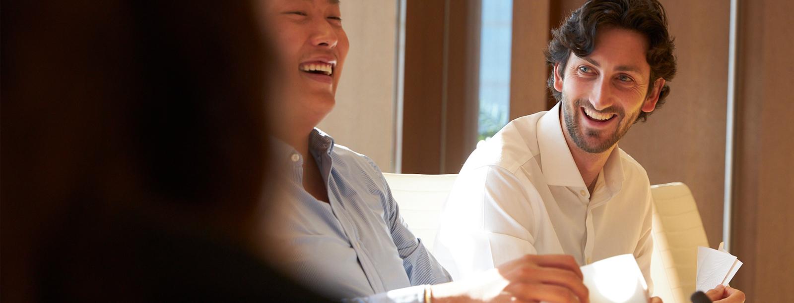 Professional discussing during a meeting